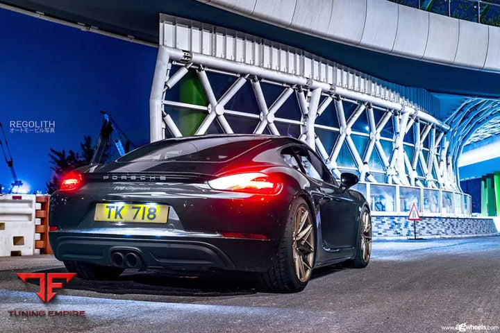 PORSCHE CAYMAN on custom forged wheels