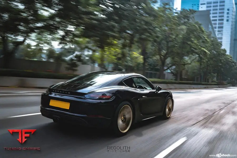 PORSCHE CAYMAN on custom forged wheels