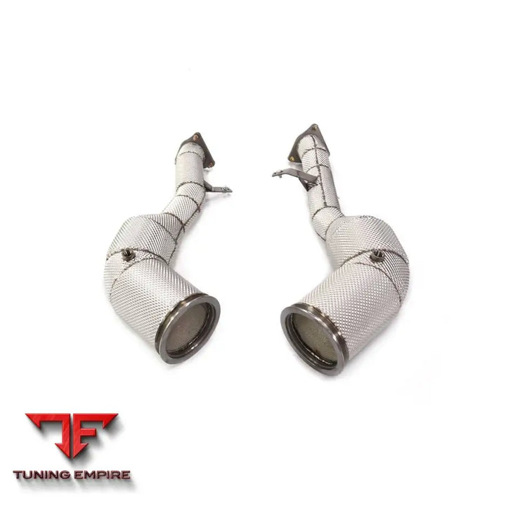 PORSCHE MACAN GTS 95B.2 2.9T TITANIUM RAZOR EXHAUST DOWNPIPE WITH HEAT SHIELD