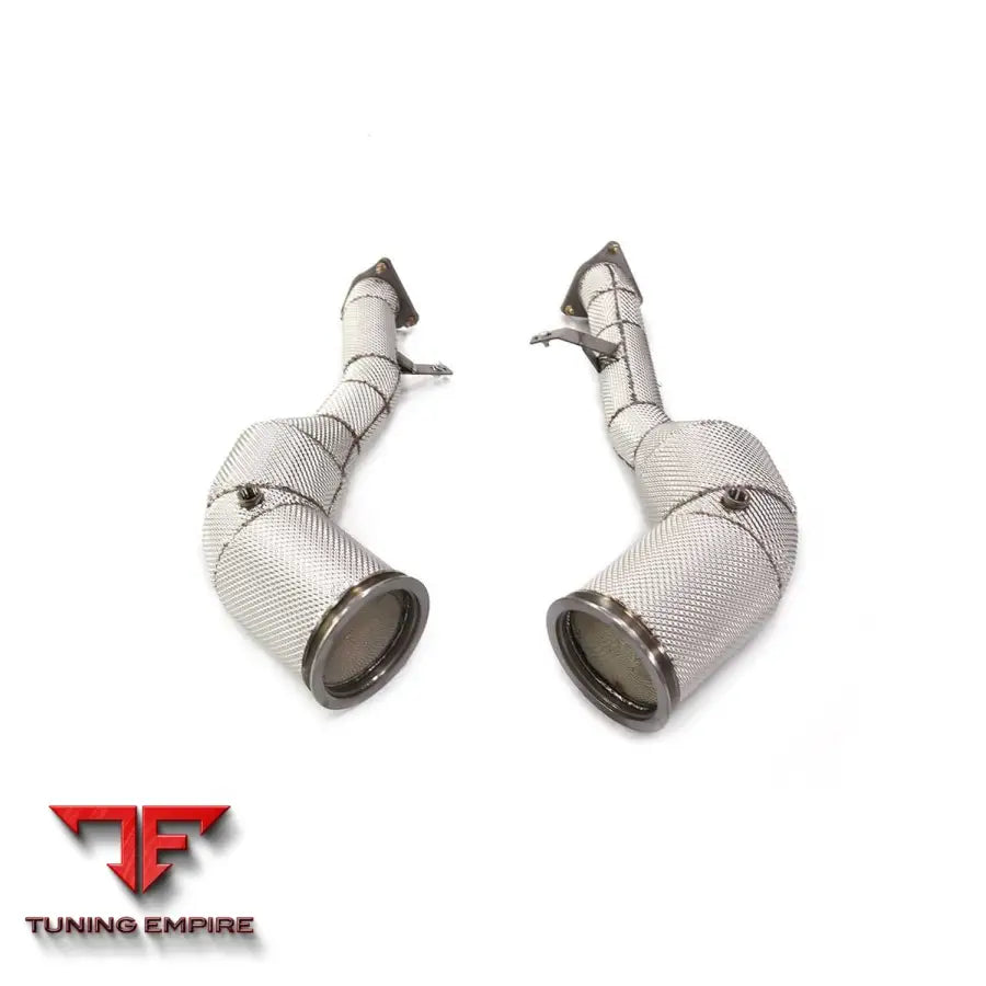 PORSCHE MACAN GTS 95B.2 2.9T TITANIUM RAZOR EXHAUST DOWNPIPE WITH HEAT SHIELD