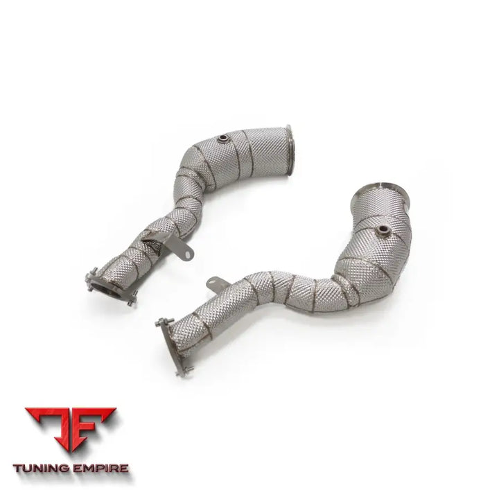 PORSCHE MACAN GTS S 2.9T STAINLESS STEEL RAZOR EXHAUST DOWNPIPE WITH HEAT SHIELD