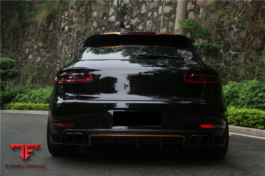 PORSCHE MACAN GTS & TURBO & S ATS STYLE CARBON FIBER REAR DIFFUSER WITH WINGLETS BSD