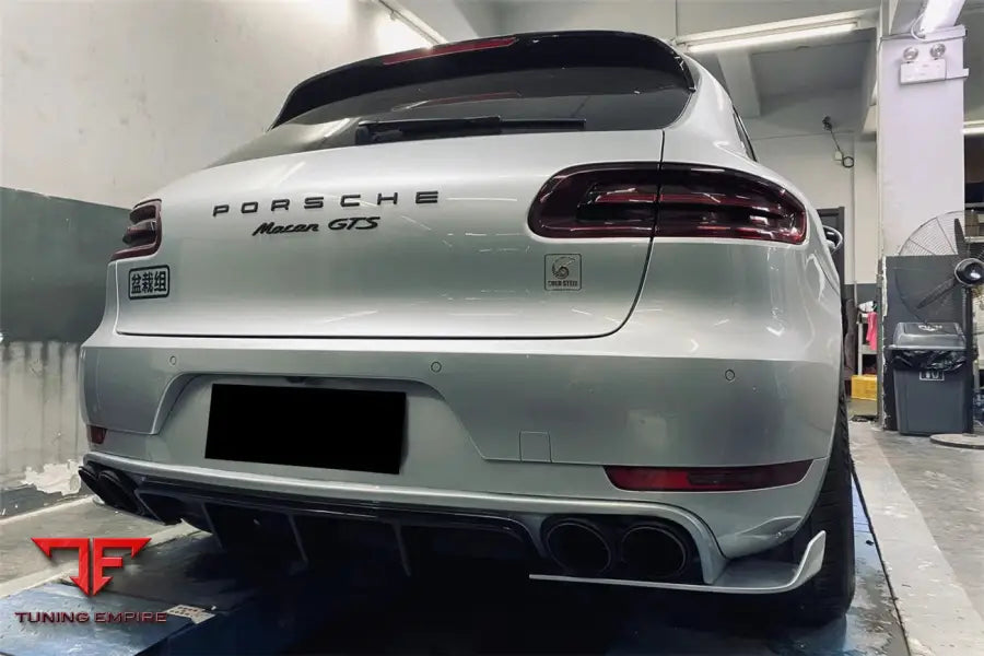 PORSCHE MACAN GTS & TURBO & S ATS STYLE CARBON FIBER REAR DIFFUSER WITH WINGLETS BSD