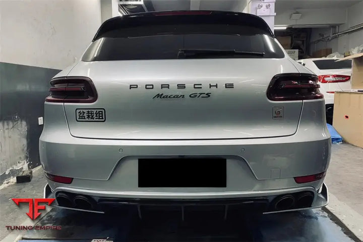 PORSCHE MACAN GTS & TURBO & S ATS STYLE CARBON FIBER REAR DIFFUSER WITH WINGLETS BSD