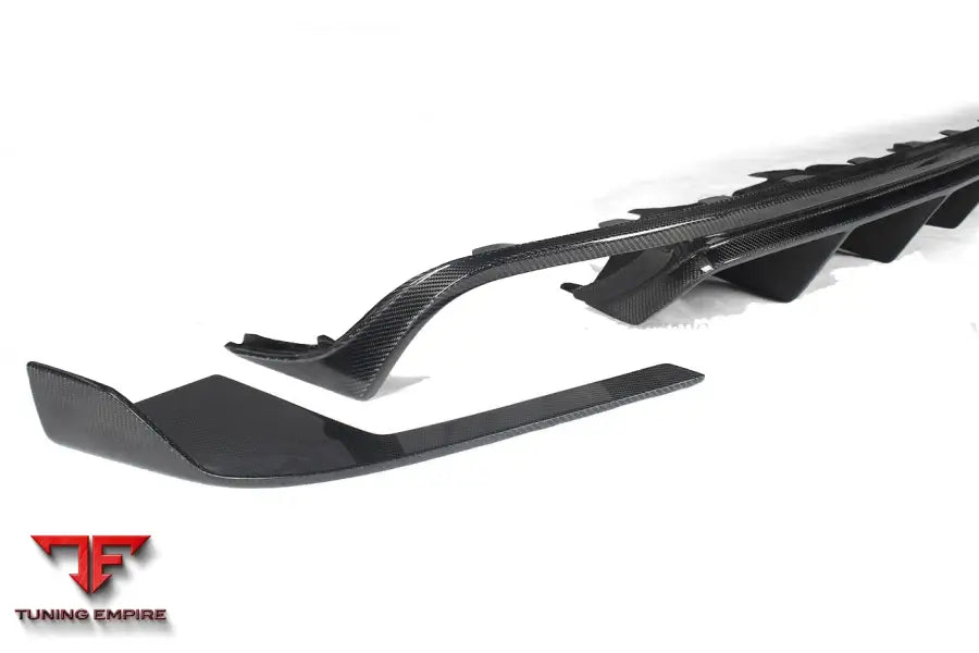 PORSCHE MACAN GTS & TURBO & S ATS STYLE CARBON FIBER REAR DIFFUSER WITH WINGLETS BSD