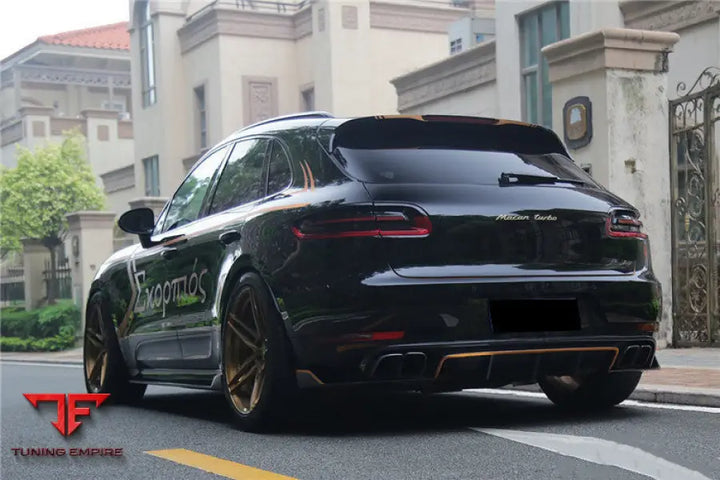 PORSCHE MACAN GTS & TURBO & S ATS STYLE CARBON FIBER REAR DIFFUSER WITH WINGLETS BSD