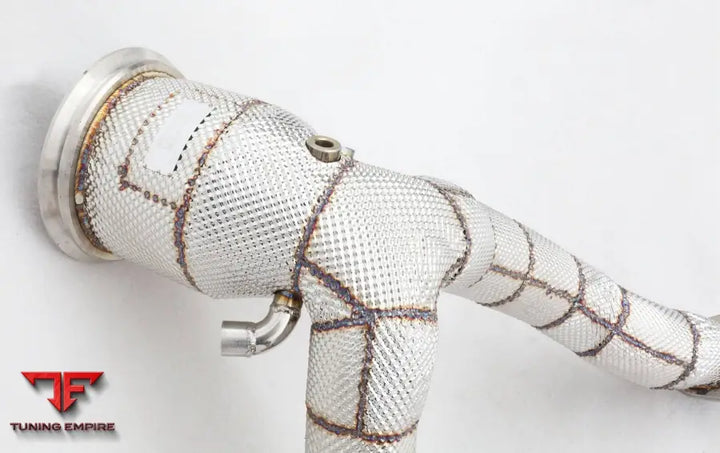 Porsche Macan S Opf 3.0T All Ss304 Catless Downpipe With Heat Shield Exhaust System