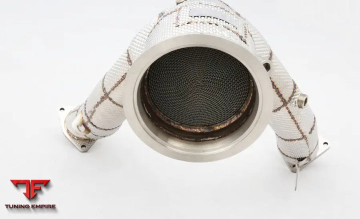 Porsche Macan S Opf 3.0T All Ss304 Catless Downpipe With Heat Shield Exhaust System