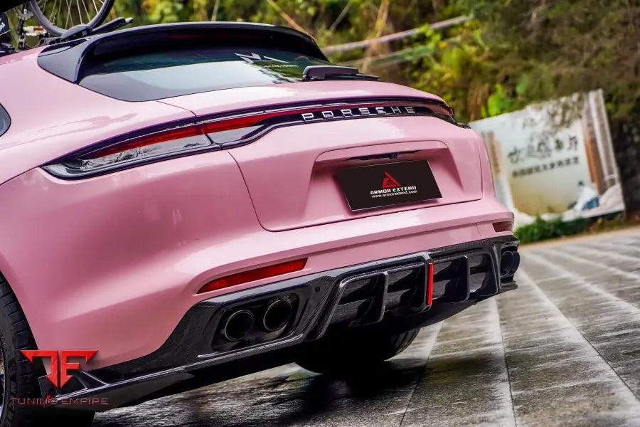 PORSCHE PANAMERA 971.1 971.2 RWD BASE 4 4S GTS 2017-ON AE REAR DIFFUSER - Rear Diffuser