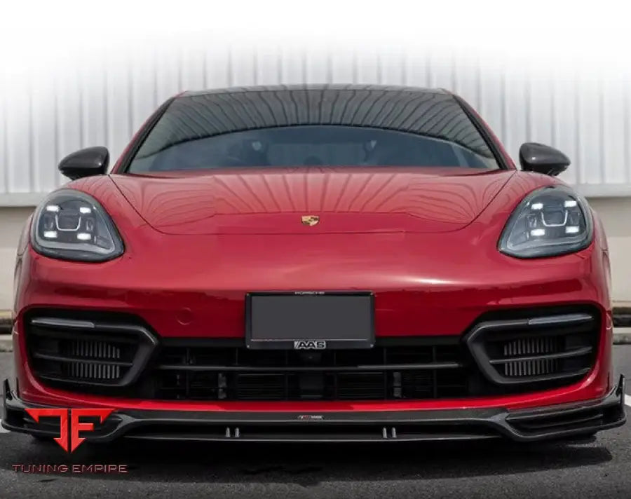 PORSCHE PANAMERA 971 SEDAN GTS TURBO CARBON FIBER FRONT LIP 2016-2023Y