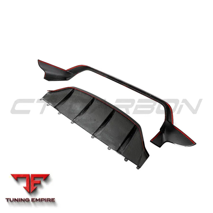 PORSCHE TAYCAN 2020-2024 CARBON FIBRE DIFFUSER - CT CARBON