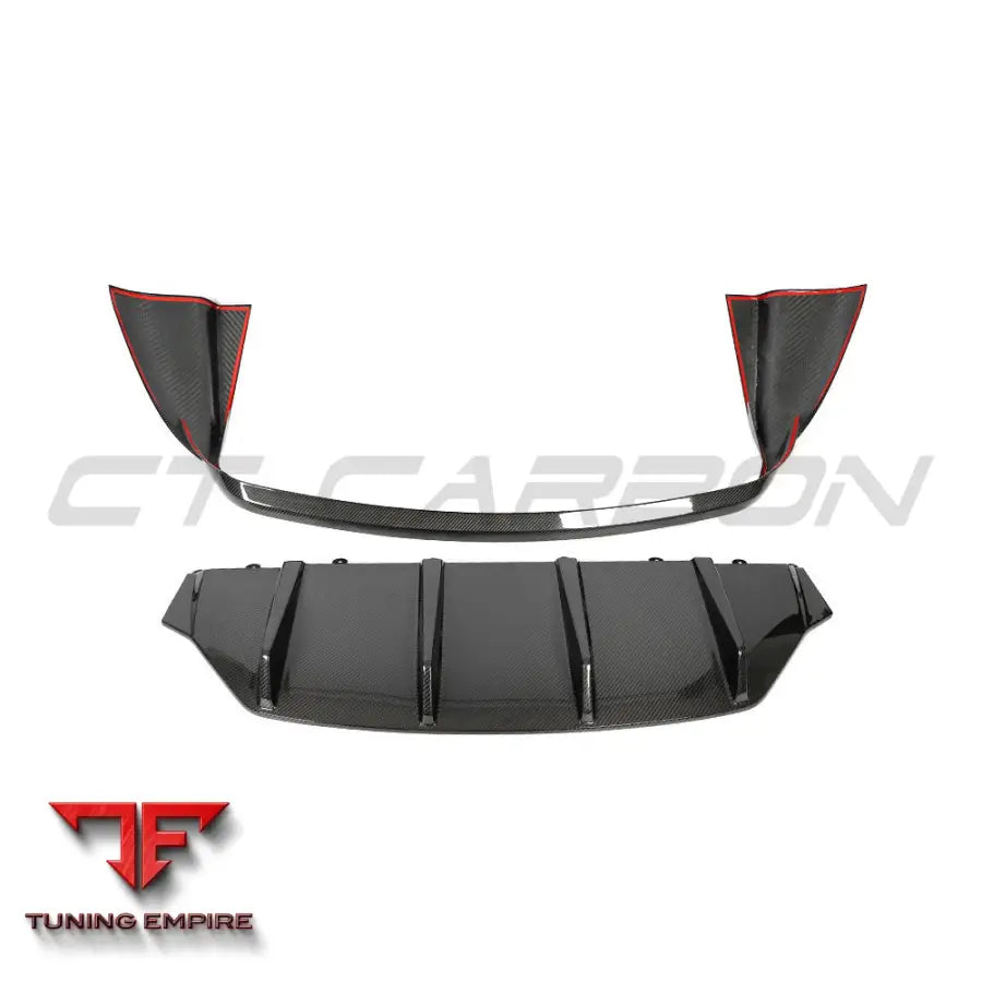PORSCHE TAYCAN 2020-2024 CARBON FIBRE DIFFUSER - CT CARBON