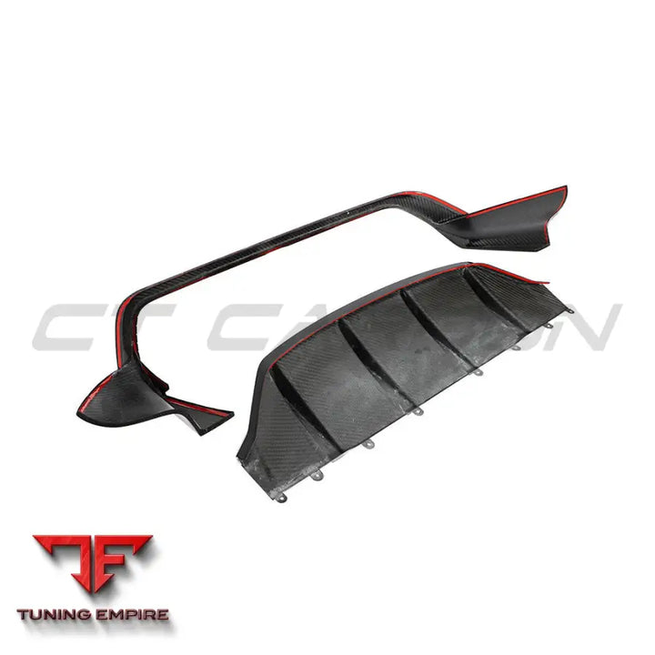 PORSCHE TAYCAN 2020-2024 CARBON FIBRE DIFFUSER - CT CARBON