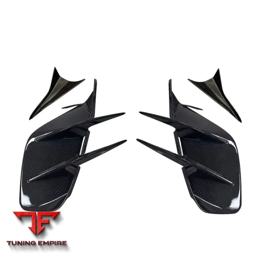 PORSCHE TAYCAN 4PCS 9J1 CARBON FIBER AIR CURTAINS