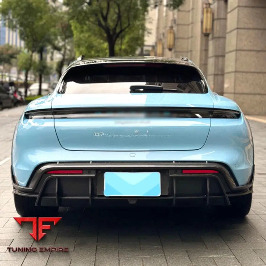 PORSCHE TAYCAN 4S TURBO CARBON FIBER REAR BUMPER LIP
