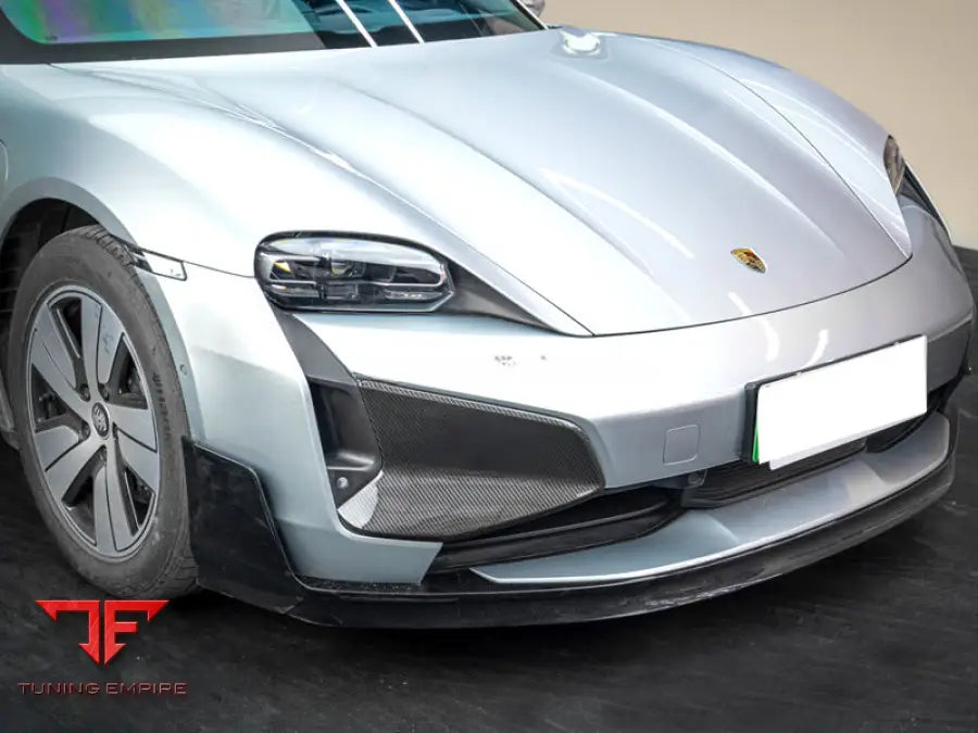 PORSCHE TAYCAN 9J1.2 TURBO CARBON FIBER BUMPER GRILLE TRIM AIR INTAKE PANEL