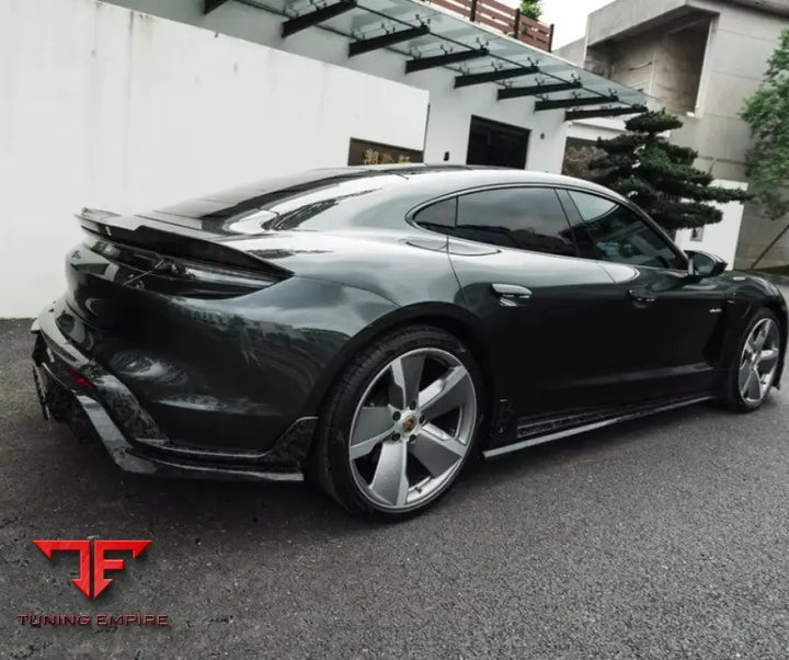 PORSCHE TAYCAN SEDAN 9J1 CARBON REAR BUMPER DIFFUSER 2019-2024Y
