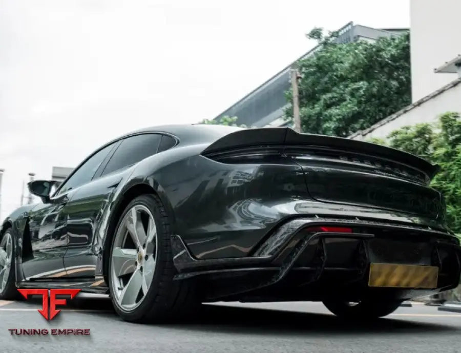 PORSCHE TAYCAN SEDAN 9J1 CARBON REAR BUMPER DIFFUSER 2019-2024Y