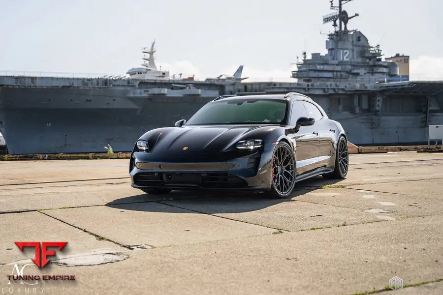 Porsche Taycan Sport Turismo on custom forged wheels