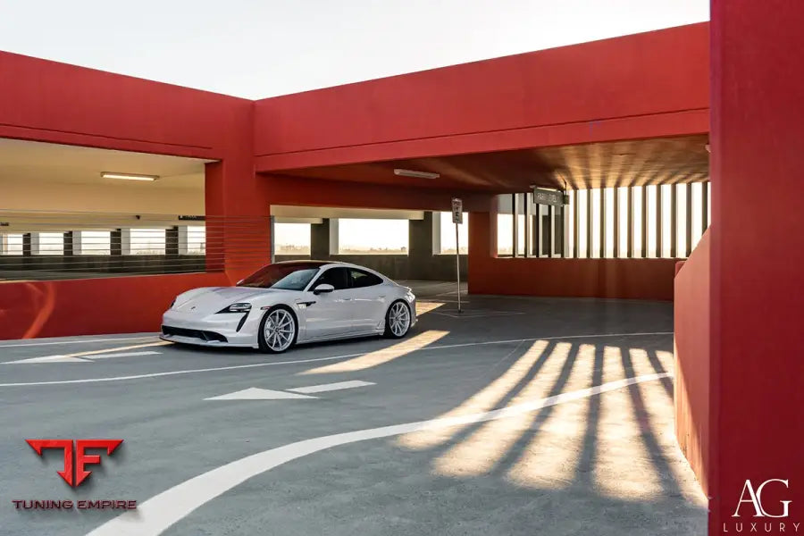 Porsche Taycan Techart on custom forged wheels