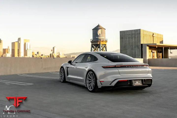Porsche Taycan Techart on custom forged wheels