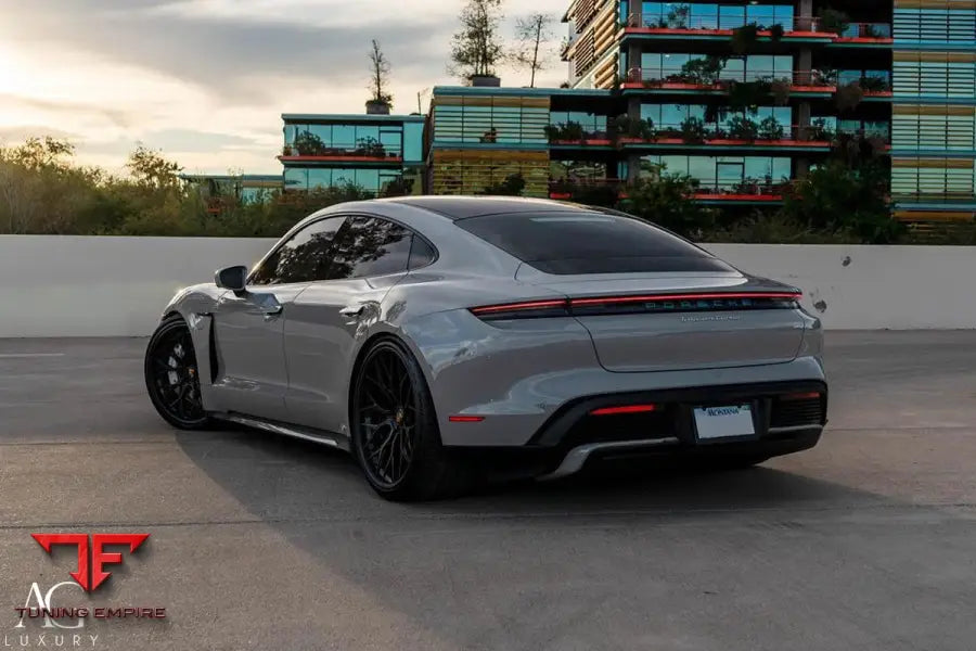 Porsche Taycan Turbo on custom forged wheels