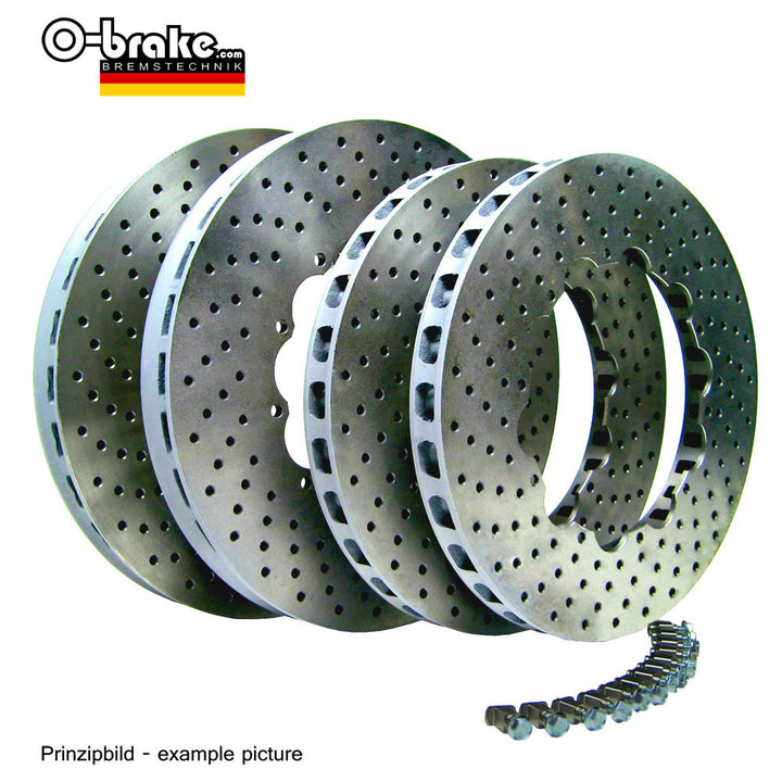 O-BRAKE BMW M4 TYP F82 / F83 HTCIC SPORT BRAKE KIT DRILLED - FRONT + REAR