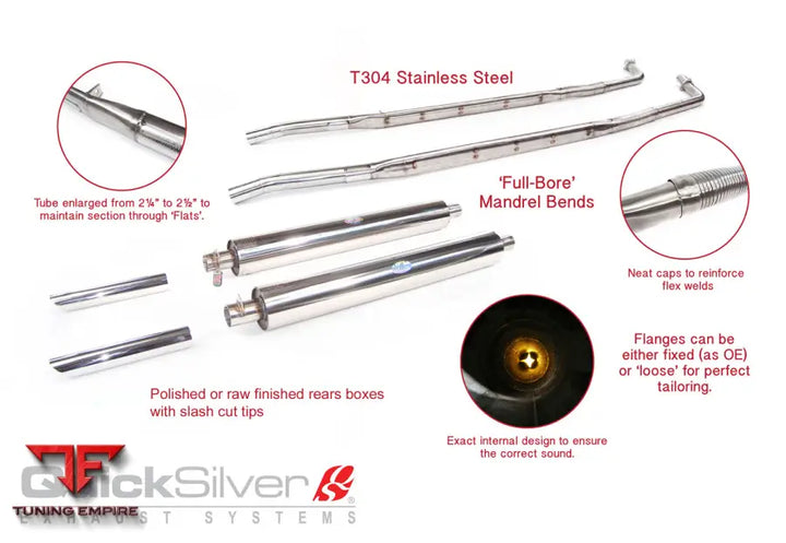 QUICKSILVER ASTON MARTIN DB5 STAINLESS STEEL EXHAUST (1963-66)