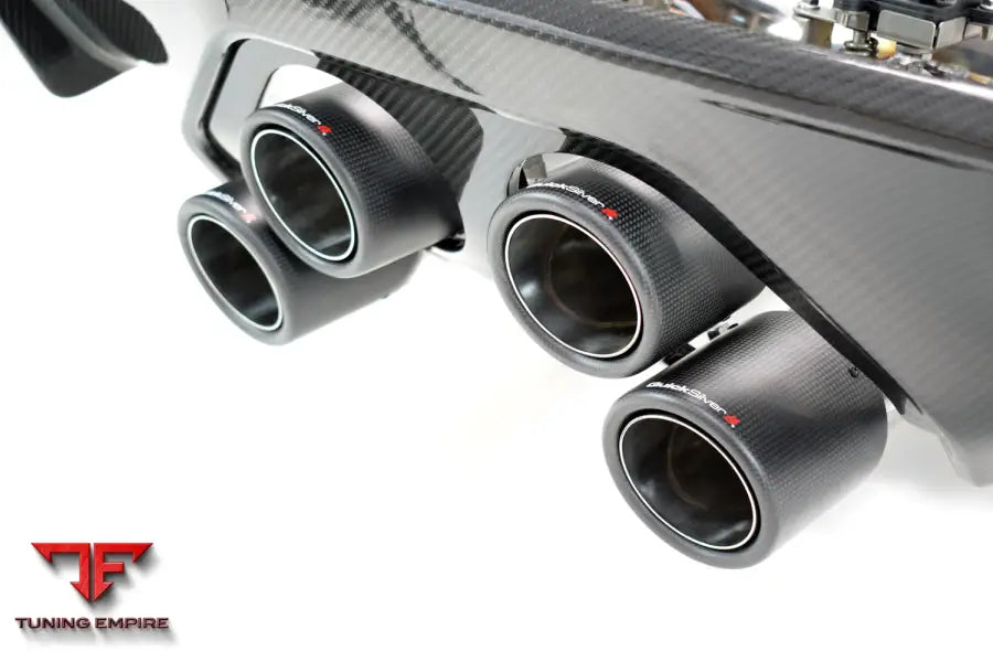 QUICKSILVER BMW M4 G82 G83 (2021 ON) CENTRE EXIT SPORT EXHAUST WITH SOUND ARCHITECT™ INC. CARBON DIFFUSOR KIT WITH OR