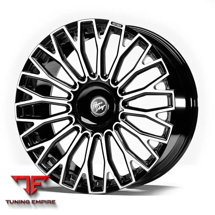 Revere London WC8F forged wheel black polished