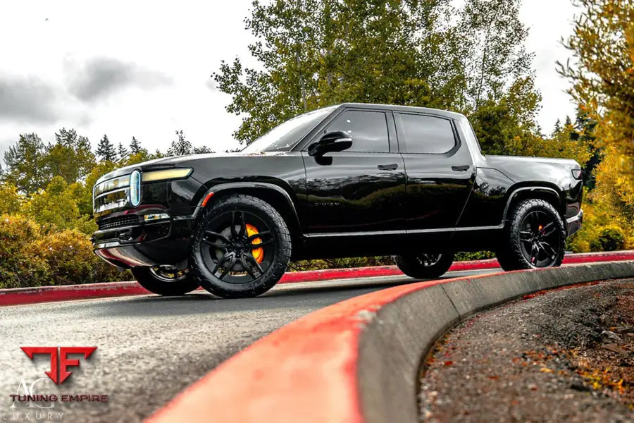Rivian R1T on custom forged wheels