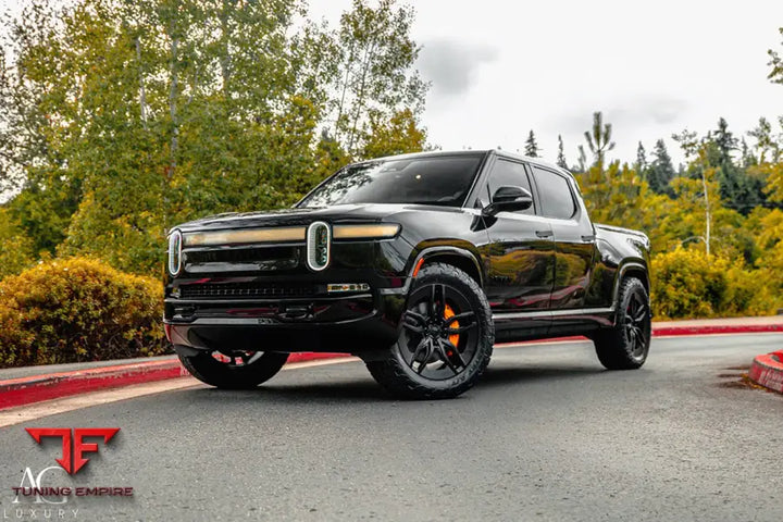 Rivian R1T on custom forged wheels