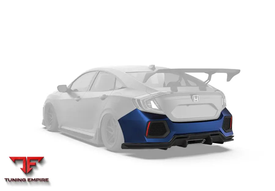 ROBOT 10th Gen Honda Civic Rear Bumper & Diffuser (Sedan Only) - Rear Bumpers & Diffusers