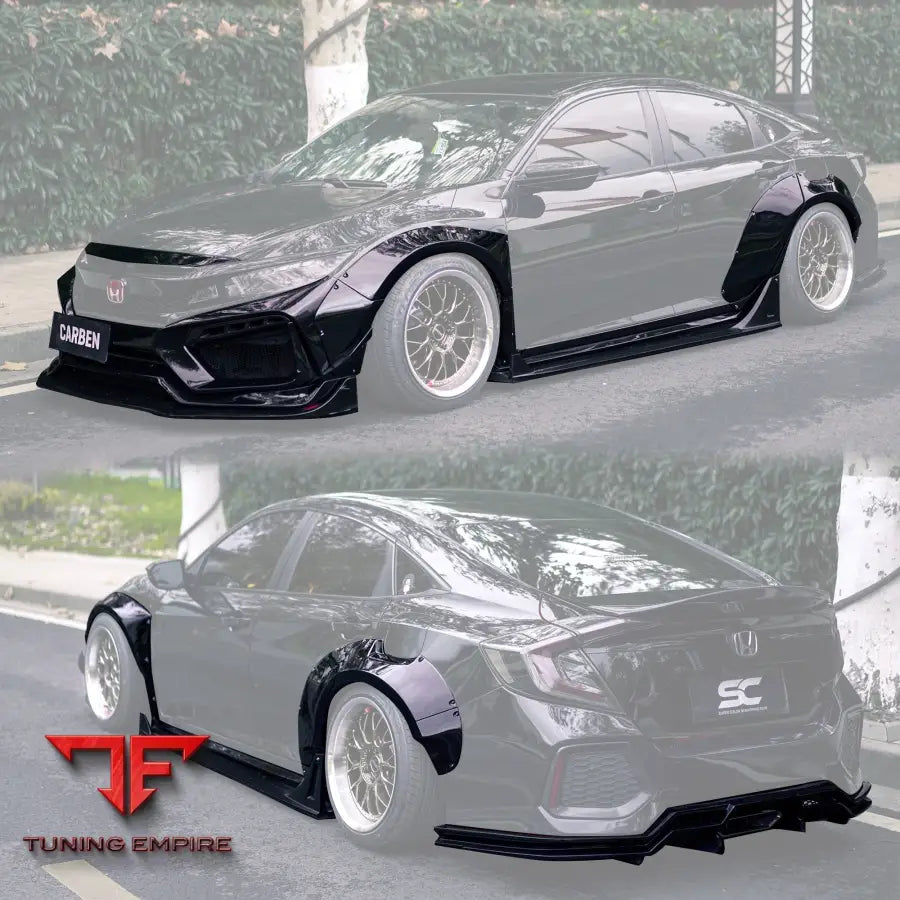 ROBOT 10th Gen Honda Civic SEDAN FRP Complete Widebody Kit - Full Body Kits