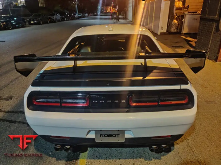 ROBOT Carbon Fiber or FRP Swan Neck Hammer GT Wing For Dodge Challenger Scatpack RT Hellcat - Spoilers & Rear Wings