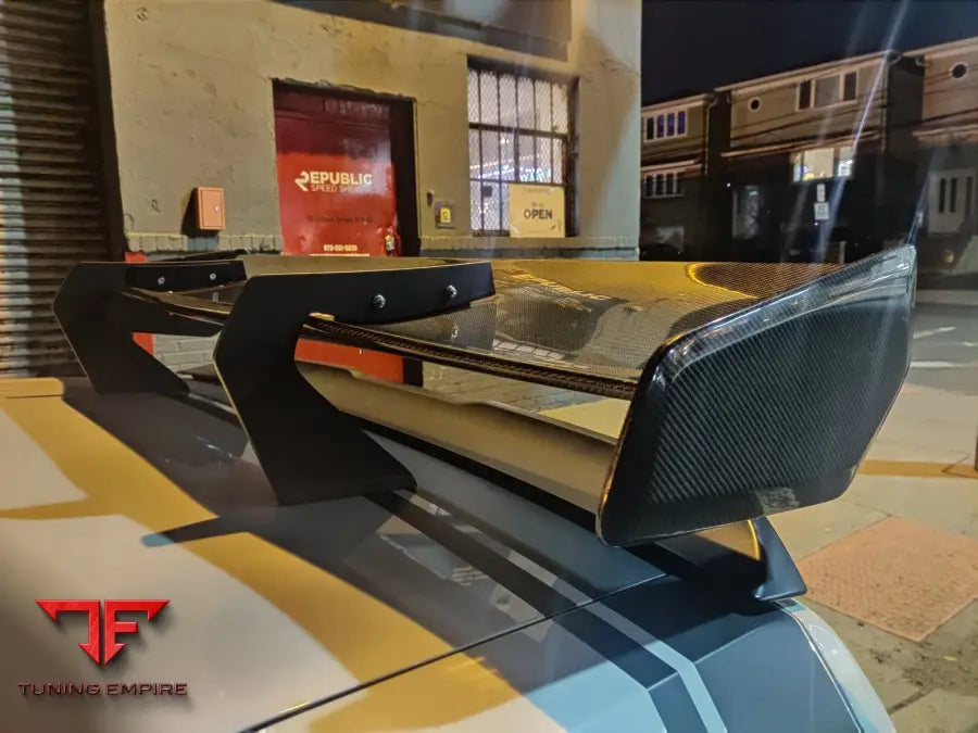 ROBOT Carbon Fiber or FRP Swan Neck Hammer GT Wing For Dodge Challenger Scatpack RT Hellcat - Spoilers & Rear Wings