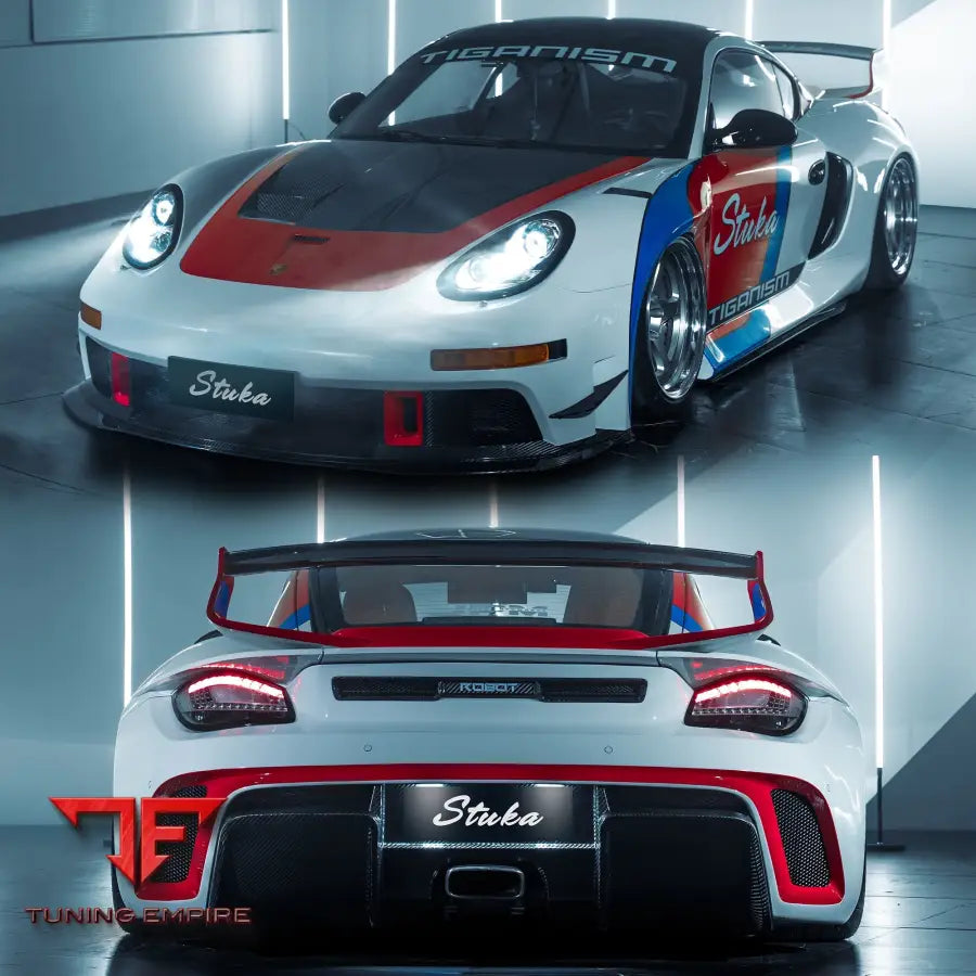 ROBOT Porsche 987.2 (2009–2012) ’Stuka’ Cayman Full FRP & Partial Carbon Widebody Kit - Full Body Kits