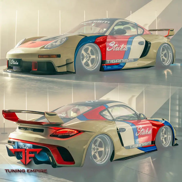 ROBOT Porsche 987.2 (2009–2012) ’Stuka’ Cayman Full FRP & Partial Carbon Widebody Kit - Full Body Kits