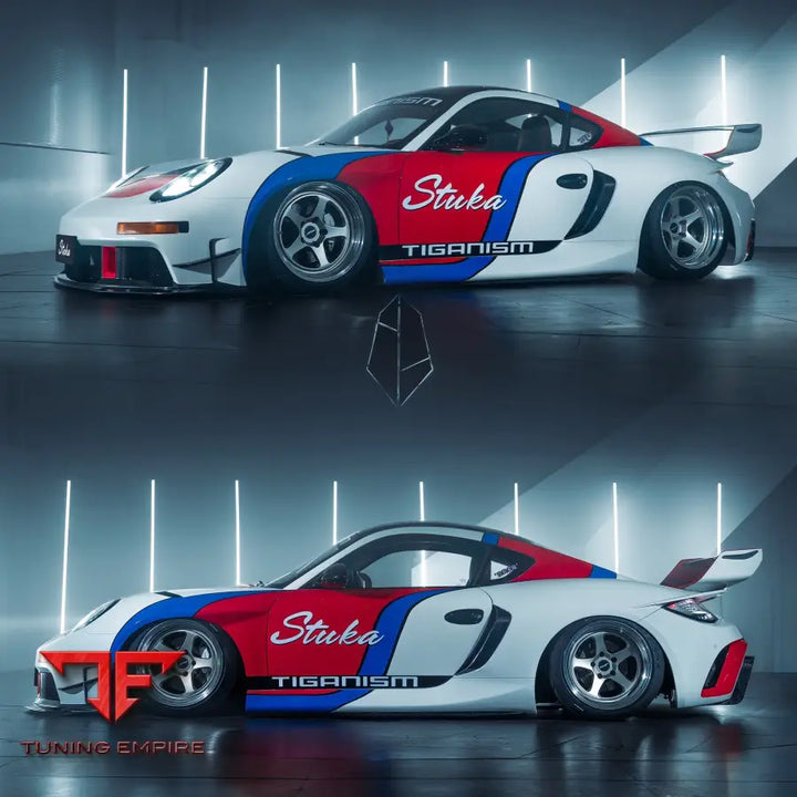 ROBOT Porsche 987.2 (2009–2012) ’Stuka’ Cayman Full FRP & Partial Carbon Widebody Kit - Full Body Kits