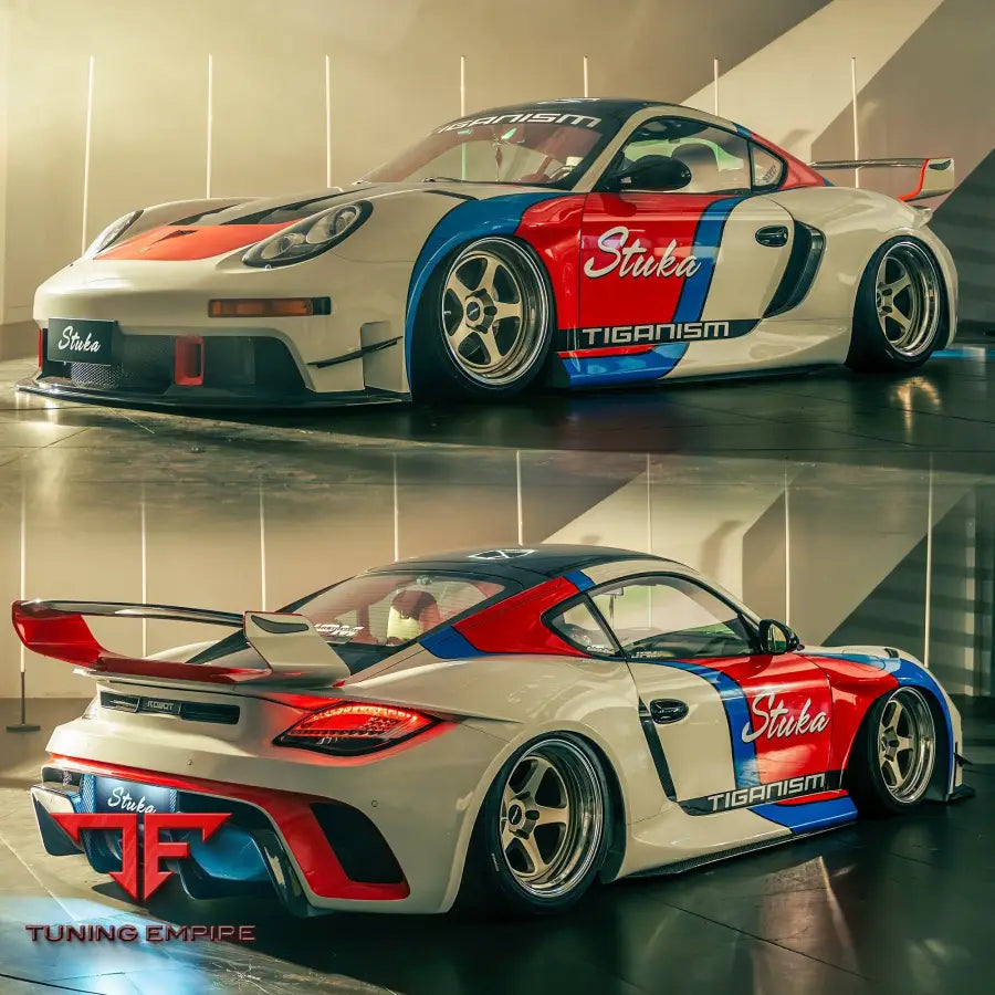 ROBOT Porsche 987.2 (2009–2012) ’Stuka’ Cayman Full FRP & Partial Carbon Widebody Kit - Full Body Kits