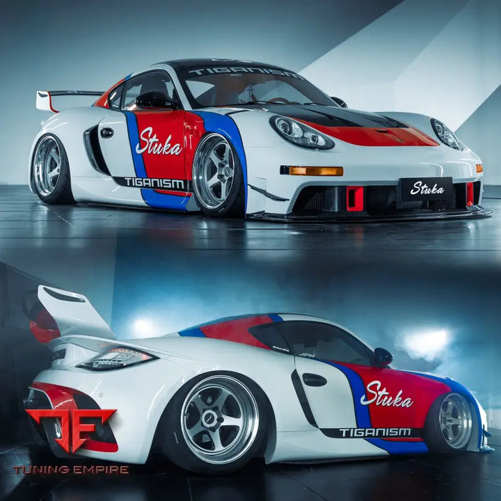 ROBOT Porsche 987.2 (2009–2012) ’Stuka’ Cayman Full FRP & Partial Carbon Widebody Kit - Full Body Kits