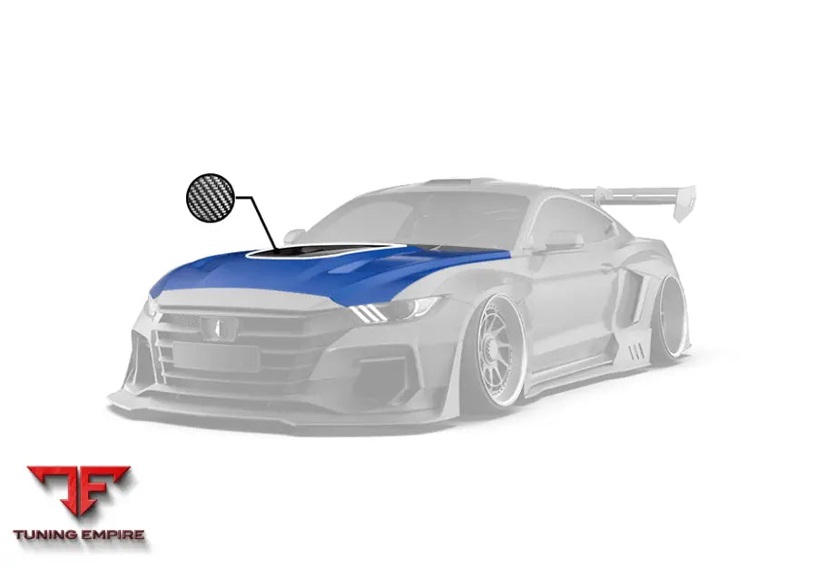 ROBOT S550 Ford Mustang FRP/Carbon Dawn Bonnet - Bonnets & Hoods