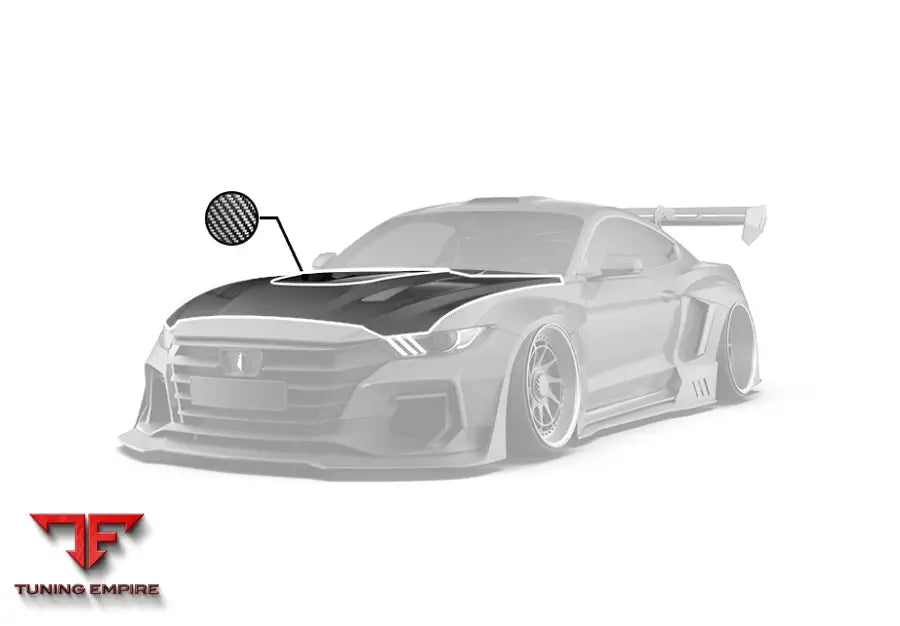 ROBOT S550 Ford Mustang FRP/Carbon Dawn Bonnet - Bonnets & Hoods