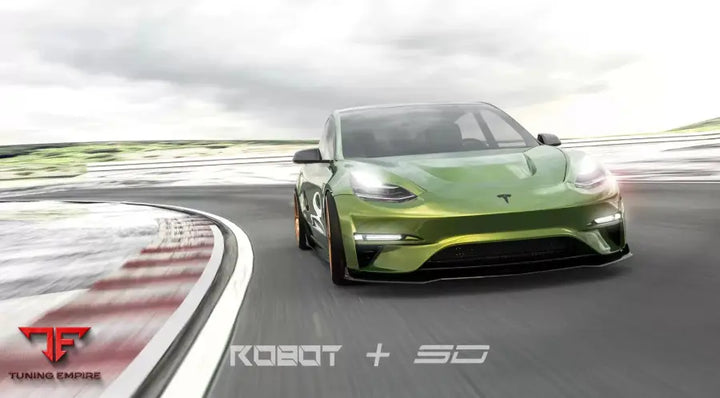 ROBOT Tesla Model 3 ’Crypton’ Front Bumper & Front Lip - Front Bumpers & Splitters