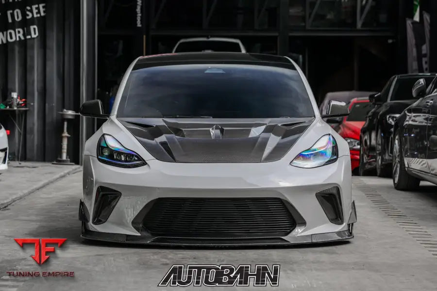 ROBOT Tesla Model 3 ’HACKER’ Front Bumper & Front Lip (2017–2023 pre-facelift) - Front Bumpers & Splitters