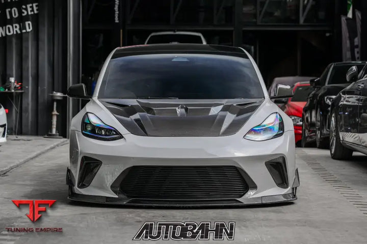 ROBOT Tesla Model 3 ’HACKER’ Front Bumper & Front Lip (2017–2023 pre-facelift) - Front Bumpers & Splitters