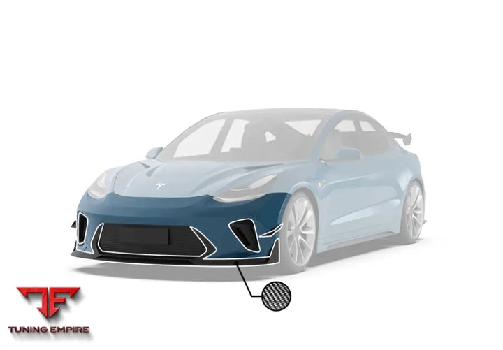 ROBOT Tesla Model 3 ’HACKER’ Front Bumper & Front Lip (2017–2023 pre-facelift) - Front Bumpers & Splitters