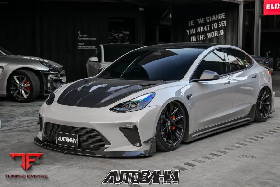 ROBOT Tesla Model 3 ’HACKER’ Front Bumper & Front Lip (2017–2023 pre-facelift) - Front Bumpers & Splitters