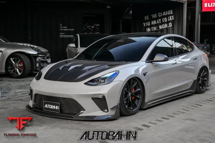 ROBOT Tesla Model 3 ’HACKER’ Front Bumper & Front Lip (2017–2023 pre-facelift) - Front Bumpers & Splitters