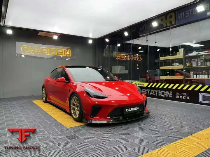 ROBOT Tesla Model 3 ’HACKER’ Front Bumper & Front Lip (2017–2023 pre-facelift) - Front Bumpers & Splitters